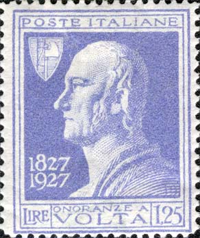 1927 Regno d' Italia Intero per la Morte di Alessandro Volta Francobolli 